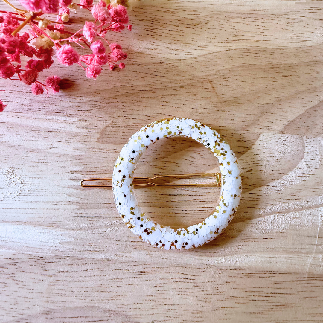Support barrettes / pinces cheveux rond, coeur