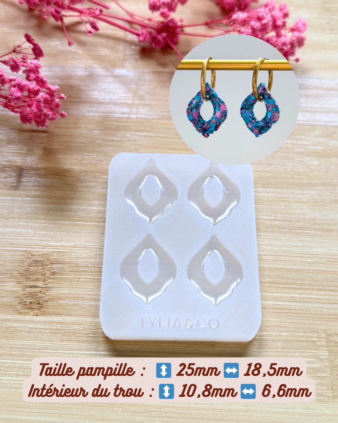 Moule arabesque 20 ou 25mm