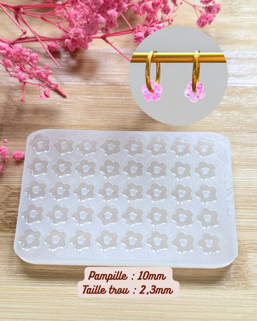 Moule fleur 5 pétales 10 mm