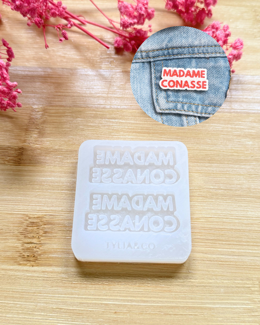 Moule broche/ pins MADAME CONASSE 40 ou 60mm