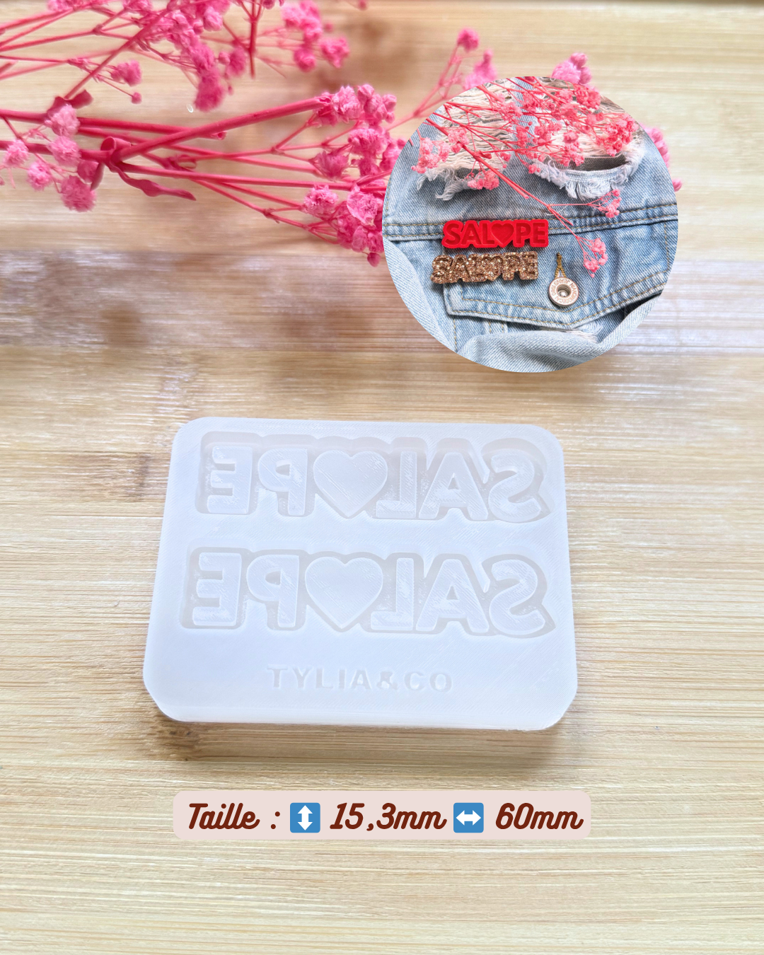 Moule broche/ pins SAL❤️PE 40 ou 60mm