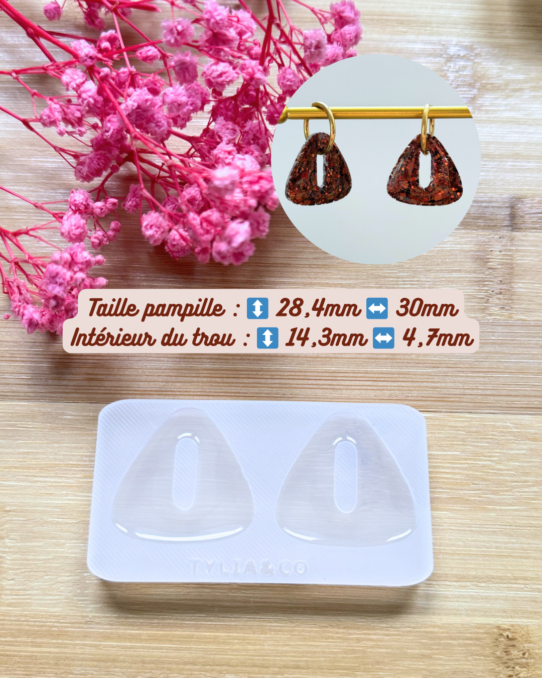 Moule triangle new 20 ou 30 mm