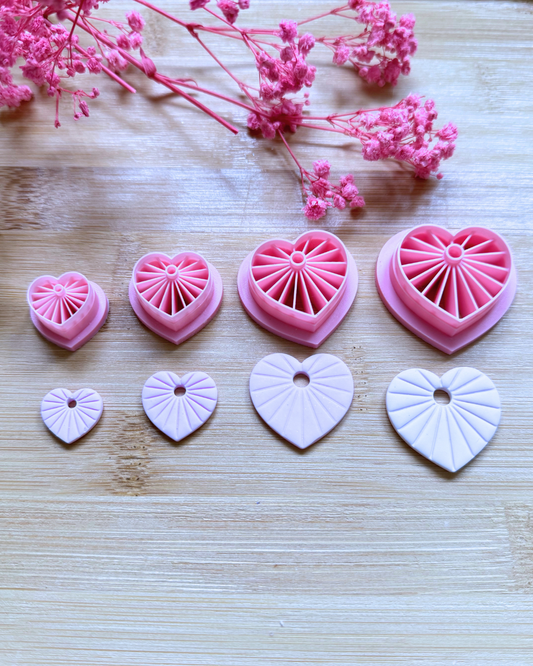 Emporte-pièce coeur strié