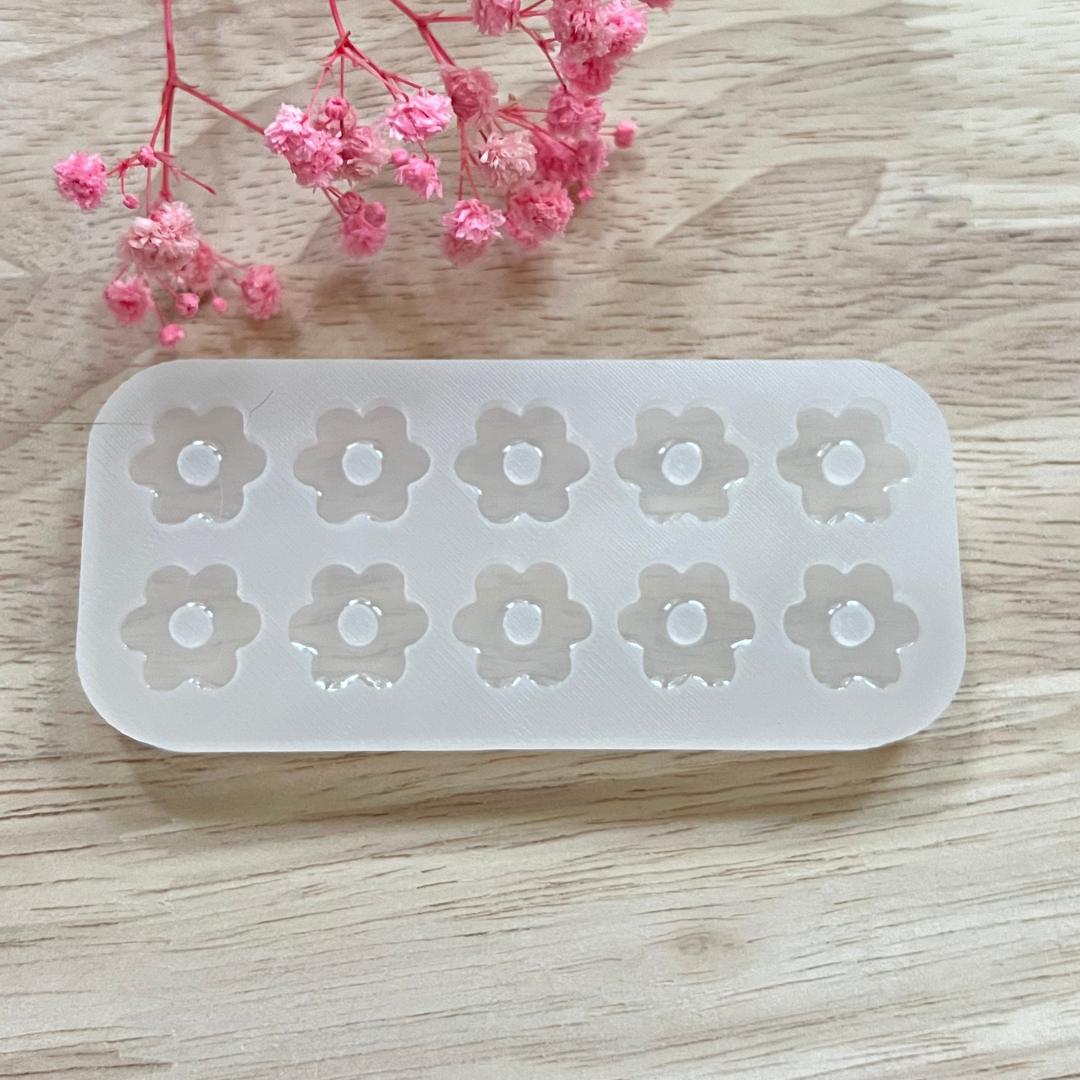 Moule silicone 6 pétales 15mm