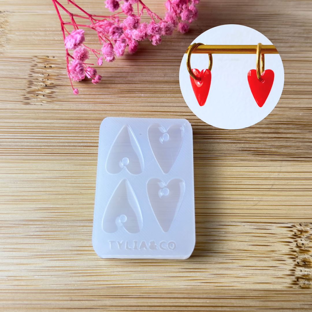 Mini moule coeur allongé 20 mm