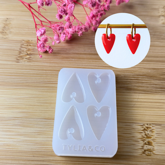 Mini moule coeur allongé 25 mm