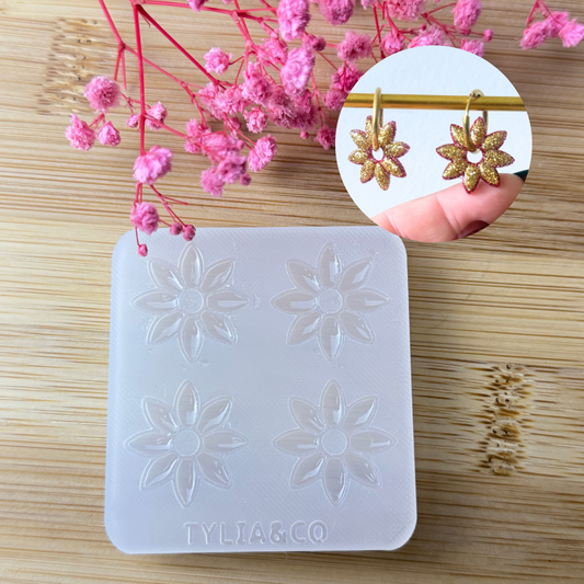 Mini moule fleur de noël 25mm