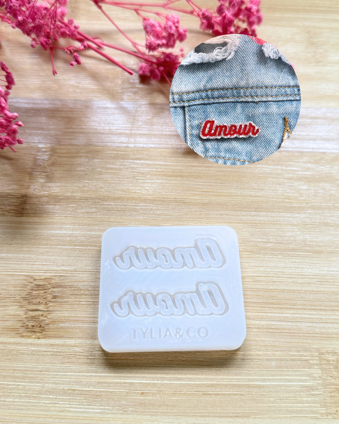 Moule broche/ pins AMOUR 40 ou 60mm