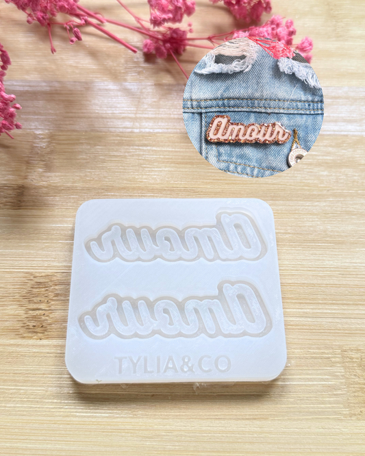 Moule broche/ pins AMOUR 40 ou 60mm