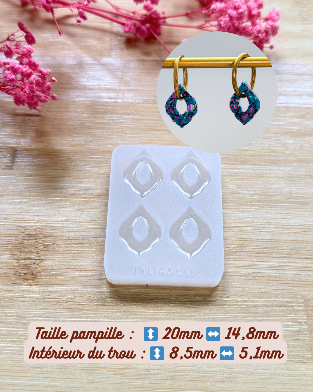 Moule arabesque 20 ou 25mm