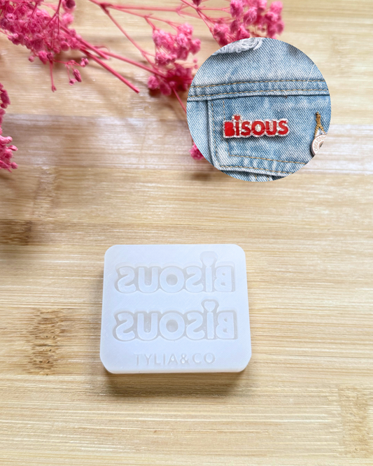 Moule broche/ pins BISOUS 40 ou 60mm