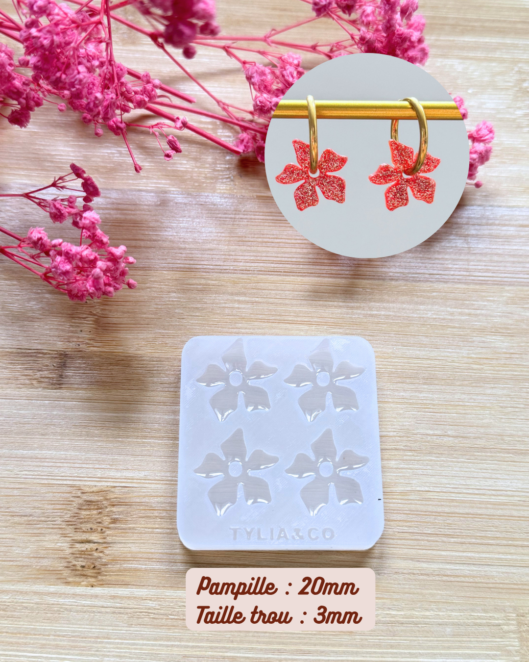 Moule fleur 20 ou 25 mm