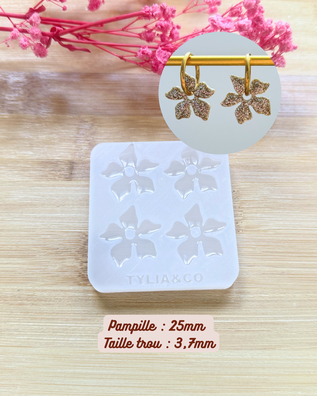 Moule fleur 20 ou 25 mm