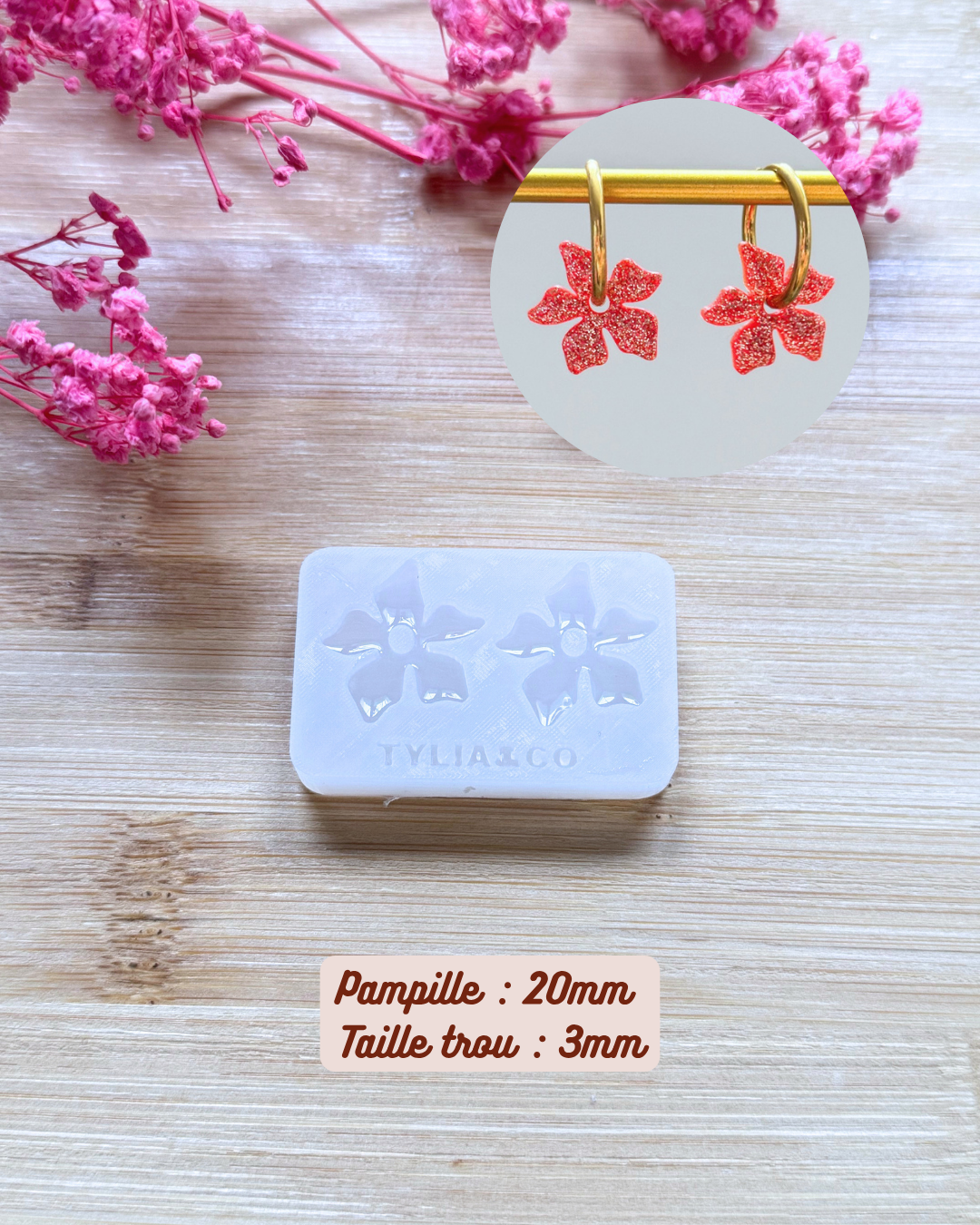 Moule fleur 20 ou 25 mm