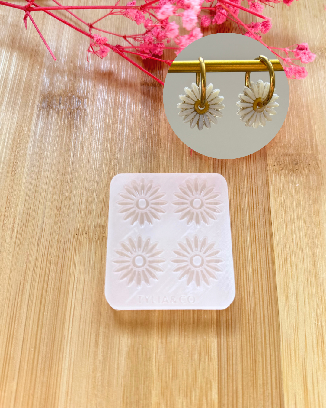 Moule fleur multi pétales 20 ou 25 mm