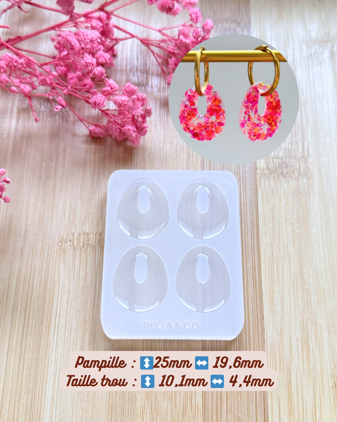 Moule ovale 15, 20 ou 25 mm
