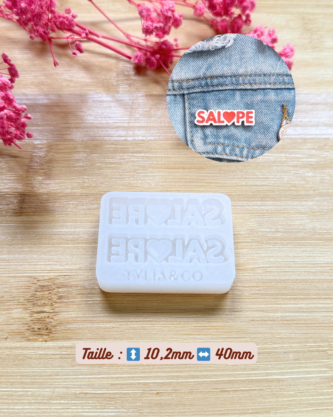 Moule broche/ pins SAL❤️PE 40 ou 60mm