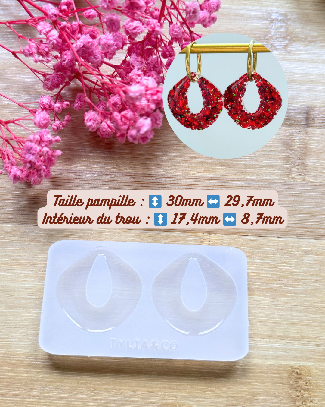 Moule losange arrondit 15, 20 ou 30 mm