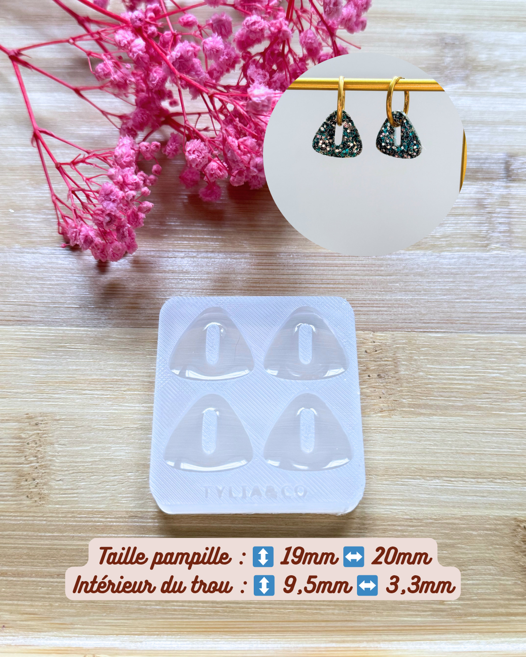 Moule triangle new 20 ou 30 mm